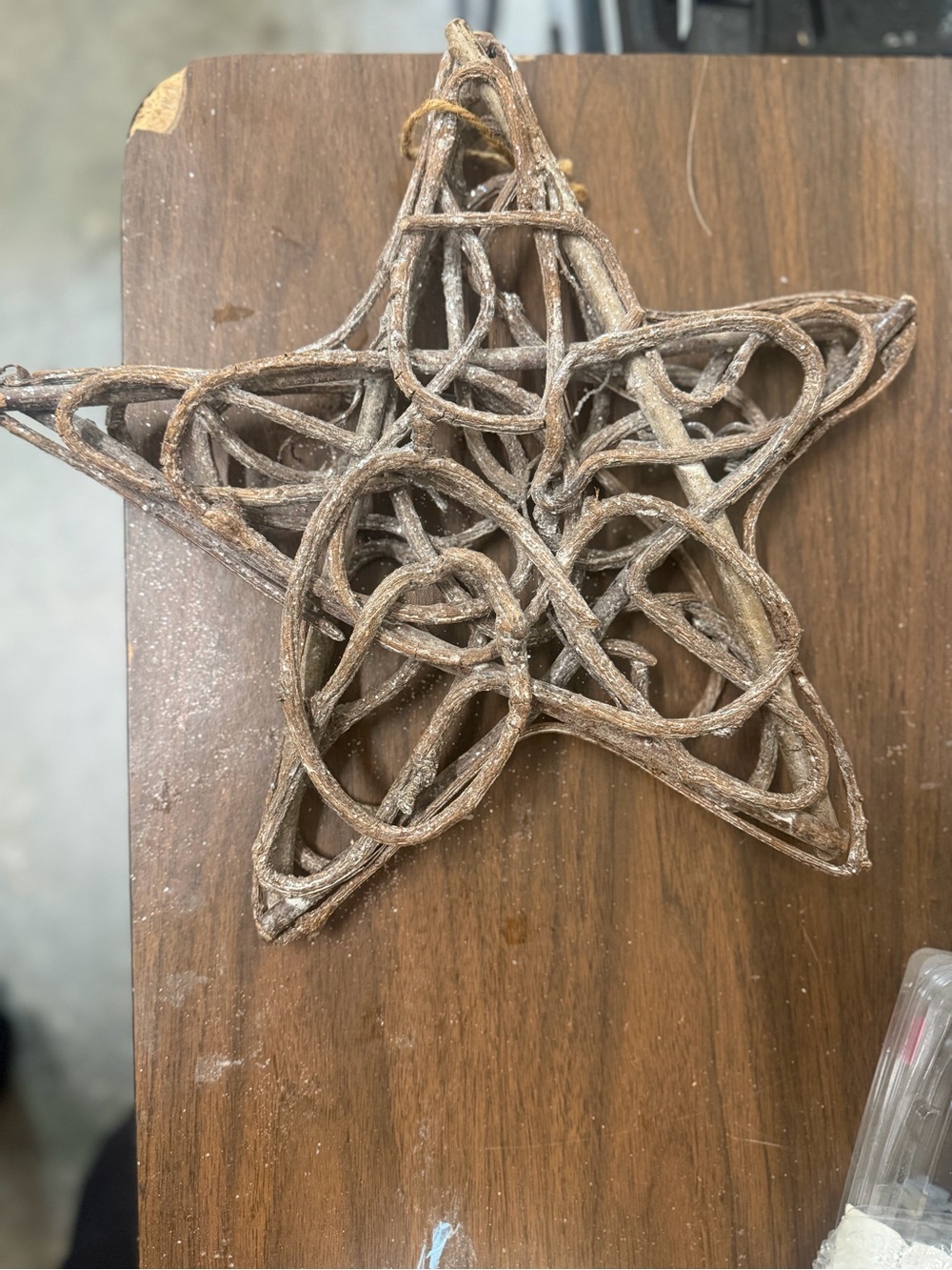 12” Rustic Brown Woven Star Holiday Wall Decor